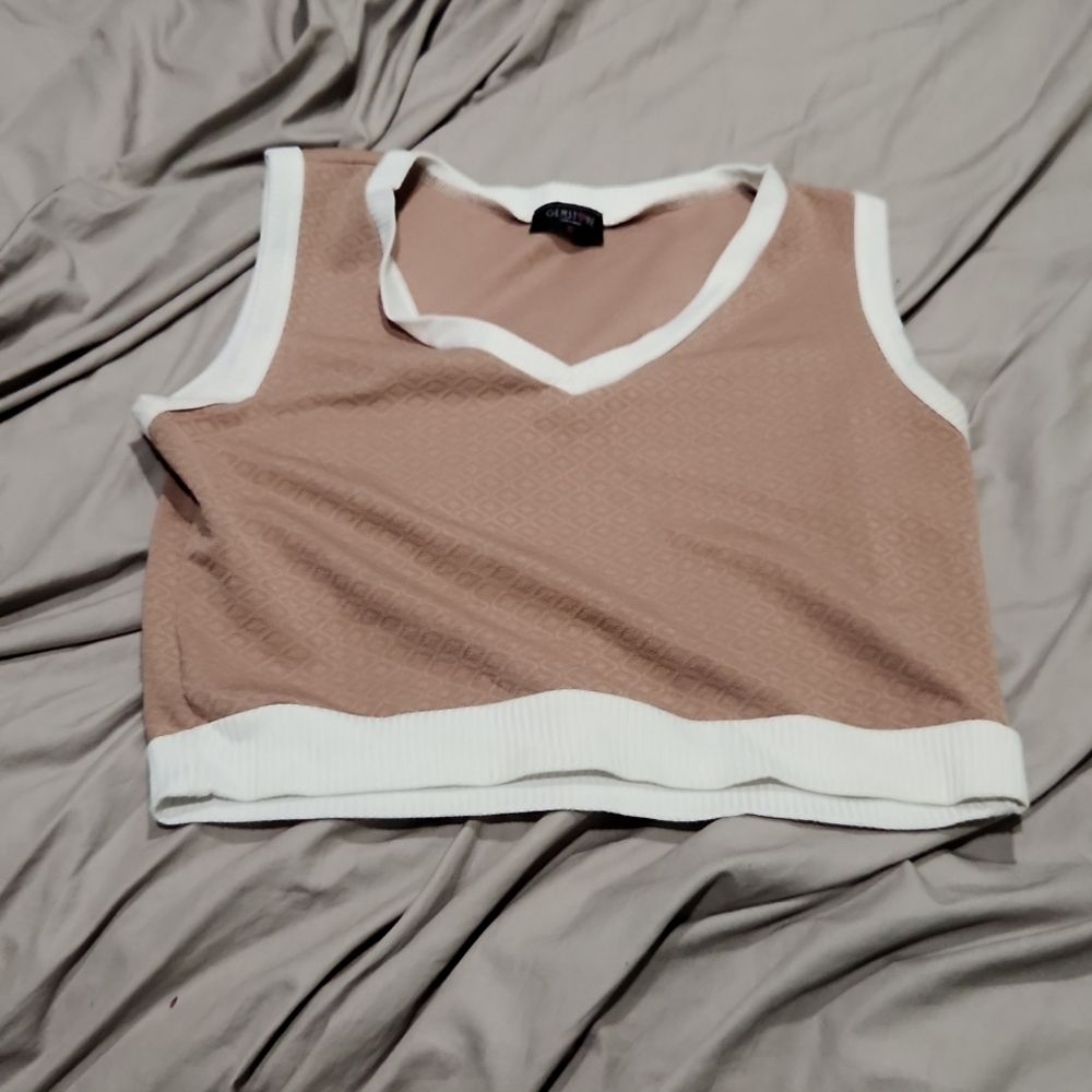 Brown vest tank top